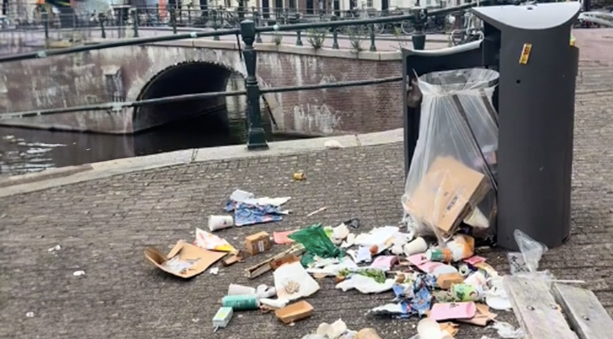 AUW! Video legt afvalprobleem in Amsterdam pijnlijk bloot